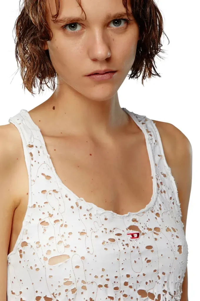 t-bils-dev Tulle tank top with destroyed jersey t-bils-dev Tulle tank top with destroyed jersey