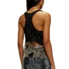 t-bils-dev Tulle tank top with destroyed jersey t-bils-dev Tulle tank top with destroyed jersey
