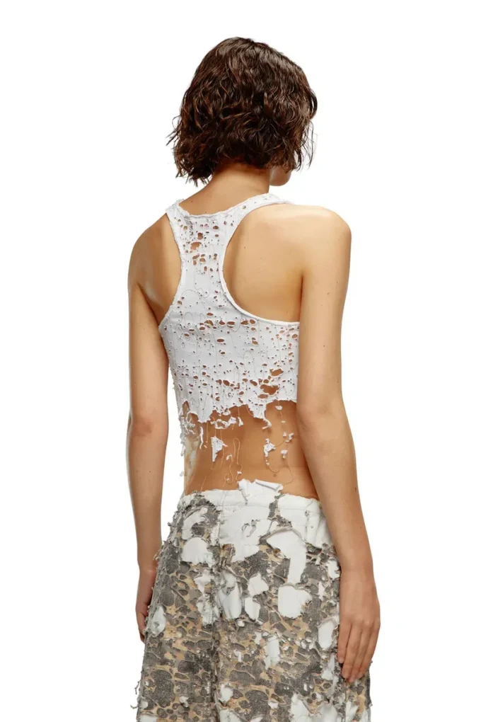 t-bils-dev Tulle tank top with destroyed jersey t-bils-dev Tulle tank top with destroyed jersey