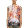 t-birco-p6 Shiny tank top with Diesel film print