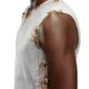 t-bisco-burn-art Tulle top with burning plastic print t-bisco-burn-art Tulle top with burning plastic print