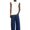 t-bisco-iod Sleeveless cotton top with metallic Oval D t-bisco-iod Sleeveless cotton top with metallic Oval D