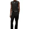 t-bisco-iod Sleeveless cotton top with metallic Oval D t-bisco-iod Sleeveless cotton top with metallic Oval D