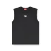 t-bisco-iod Sleeveless cotton top with metallic Oval D t-bisco-iod Sleeveless cotton top with metallic Oval D