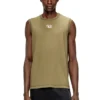 t-bisco-iod Sleeveless cotton top with metallic Oval D t-bisco-iod Sleeveless cotton top with metallic Oval D