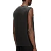 t-bisco-iod Sleeveless cotton top with metallic Oval D t-bisco-iod Sleeveless cotton top with metallic Oval D
