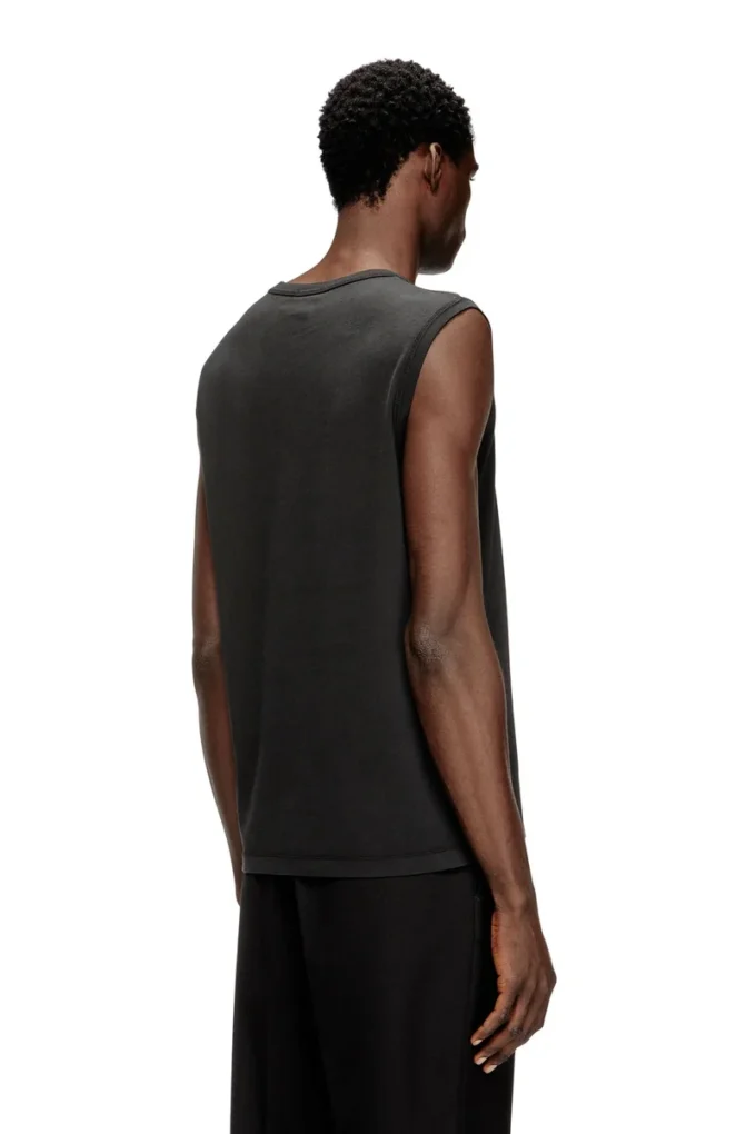 t-bisco-iod Sleeveless cotton top with metallic Oval D t-bisco-iod Sleeveless cotton top with metallic Oval D