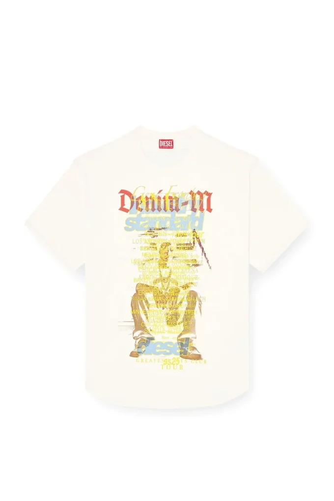 t-bix-aa T-shirt with lyrics print t-bix-aa T-shirt with lyrics print