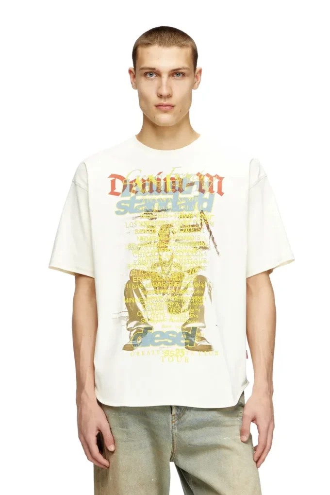 t-bix-aa T-shirt with lyrics print t-bix-aa T-shirt with lyrics print