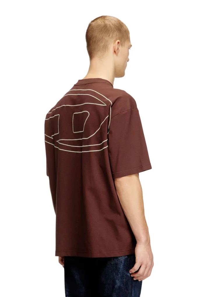 t-boggy-megoval-d T-shirt with maxi oval D embroidery t-boggy-megoval-d T-shirt with maxi oval D embroidery