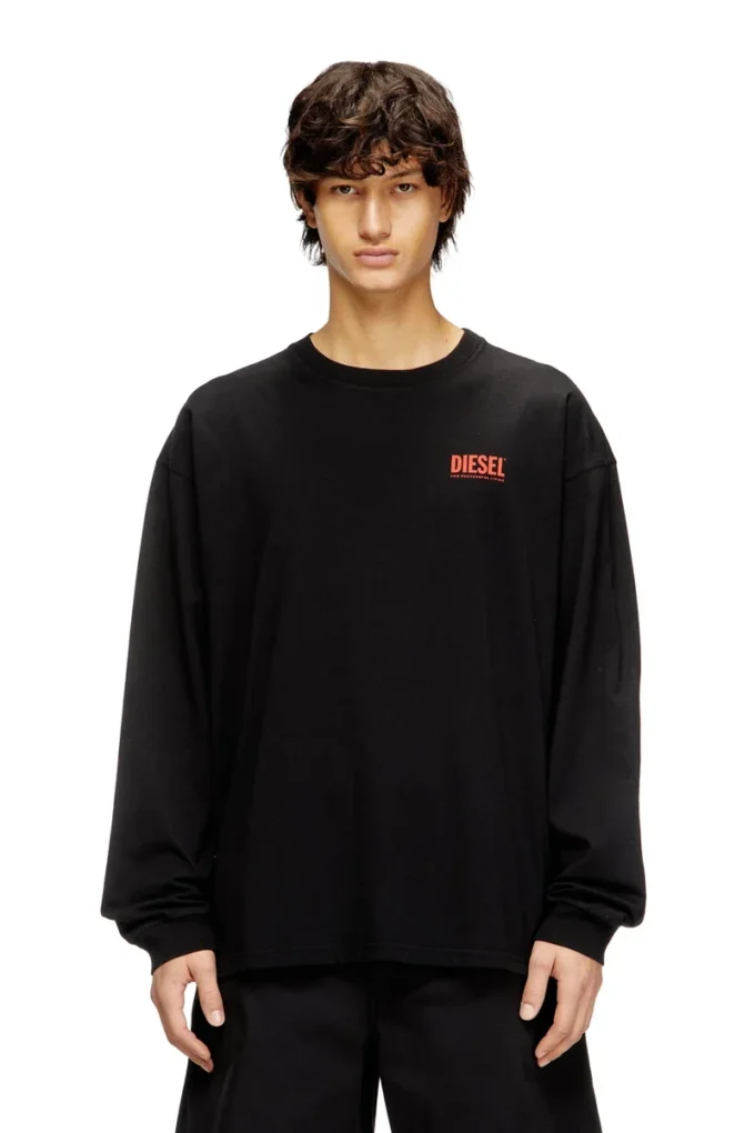 t-boxt-ls-bisk Relaxed long-sleeve T-shirt with Diesel logos t-boxt-ls-bisk Relaxed long-sleeve T-shirt with Diesel logos
