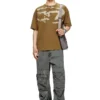 t-boxt-n14 T-shirt with distressed flocked logo t-boxt-n14 T-shirt with distressed flocked logo