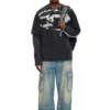 t-boxt-n14 T-shirt with distressed flocked logo t-boxt-n14 T-shirt with distressed flocked logo