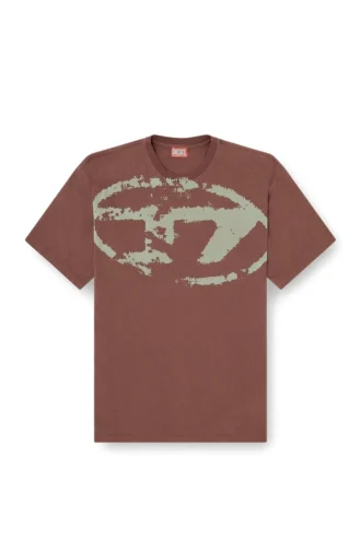 t-boxt-n14 T-shirt with distressed flocked logo t-boxt-n14 T-shirt with distressed flocked logo