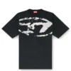 t-boxt-n14 T-shirt with distressed flocked logo t-boxt-n14 T-shirt with distressed flocked logo