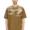 t-boxt-n14 T-shirt with distressed flocked logo t-boxt-n14 T-shirt with distressed flocked logo