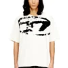 t-boxt-n14 T-shirt with distressed flocked logo t-boxt-n14 T-shirt with distressed flocked logo
