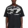 t-boxt-n14 T-shirt with distressed flocked logo t-boxt-n14 T-shirt with distressed flocked logo
