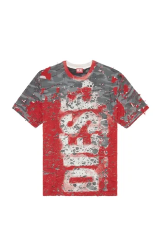 t-boxt-peel Logo T-shirt in destroyed jersey t-boxt-peel Logo T-shirt in destroyed jersey