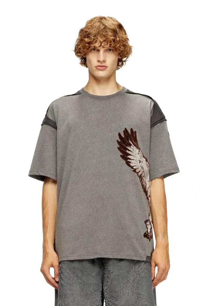 t-boxt-peeloff Peel-off T-shirt with eagle print t-boxt-peeloff Peel-off T-shirt with eagle print