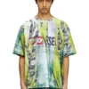 t-boxt-r13 T-shirt with trompe l’oeil cracked print t-boxt-r13 T-shirt with trompe l’oeil cracked print