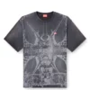 t-boxt-t13 T-shirt with tonal medieval print t-boxt-t13 T-shirt with tonal medieval print