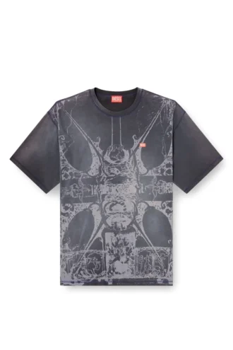 t-boxt-t13 T-shirt with tonal medieval print