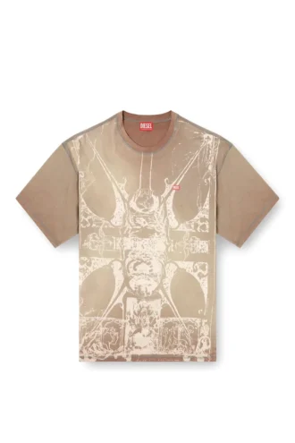 t-boxt-t13 T-shirt with tonal medieval print