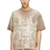 t-boxt-t13 T-shirt with tonal medieval print t-boxt-t13 T-shirt with tonal medieval print