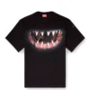 t-boxt-t21 Cotton t-shirt with Shark mouth print t-boxt-t21 Cotton t-shirt with Shark mouth print