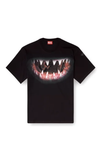 t-boxt-t21 Cotton t-shirt with Shark mouth print