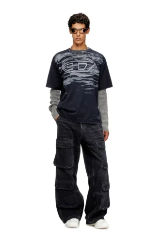 t-boxt-t5 Cotton T-shirt with Oval D print
