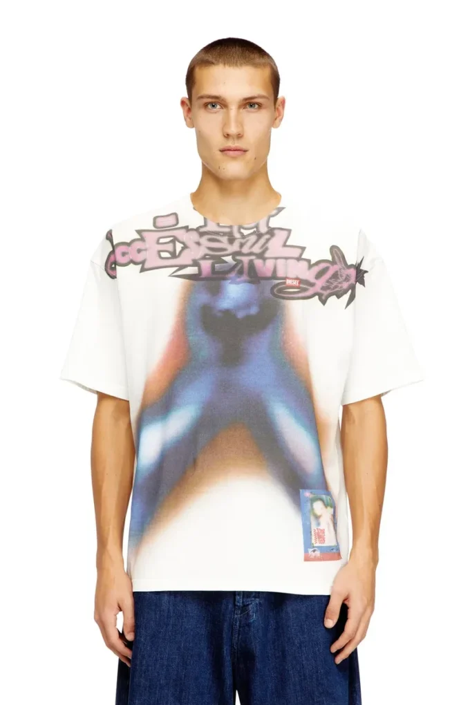 t-boxt-v13 Relaxed cotton T-shirt with digital print t-boxt-v13 Relaxed cotton T-shirt with digital print