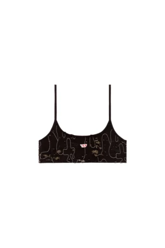 t-bra-dev Tulle bra top with destroyed jersey