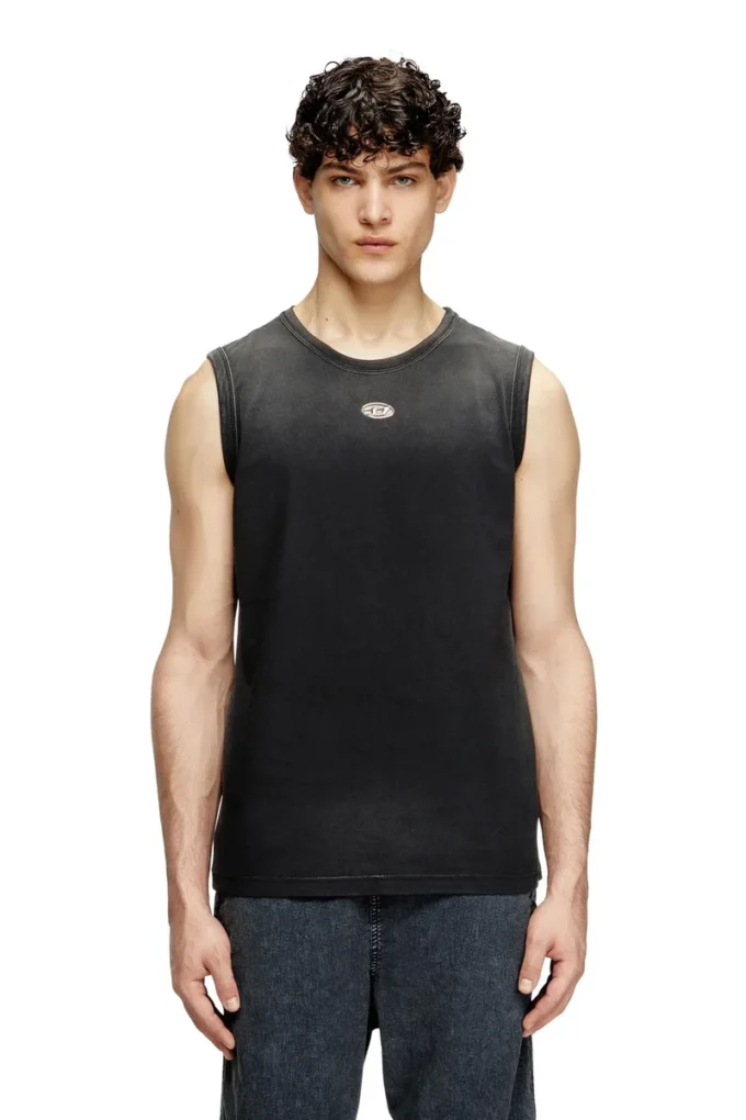 t-brico-new Faded tank top with cut-out Oval D