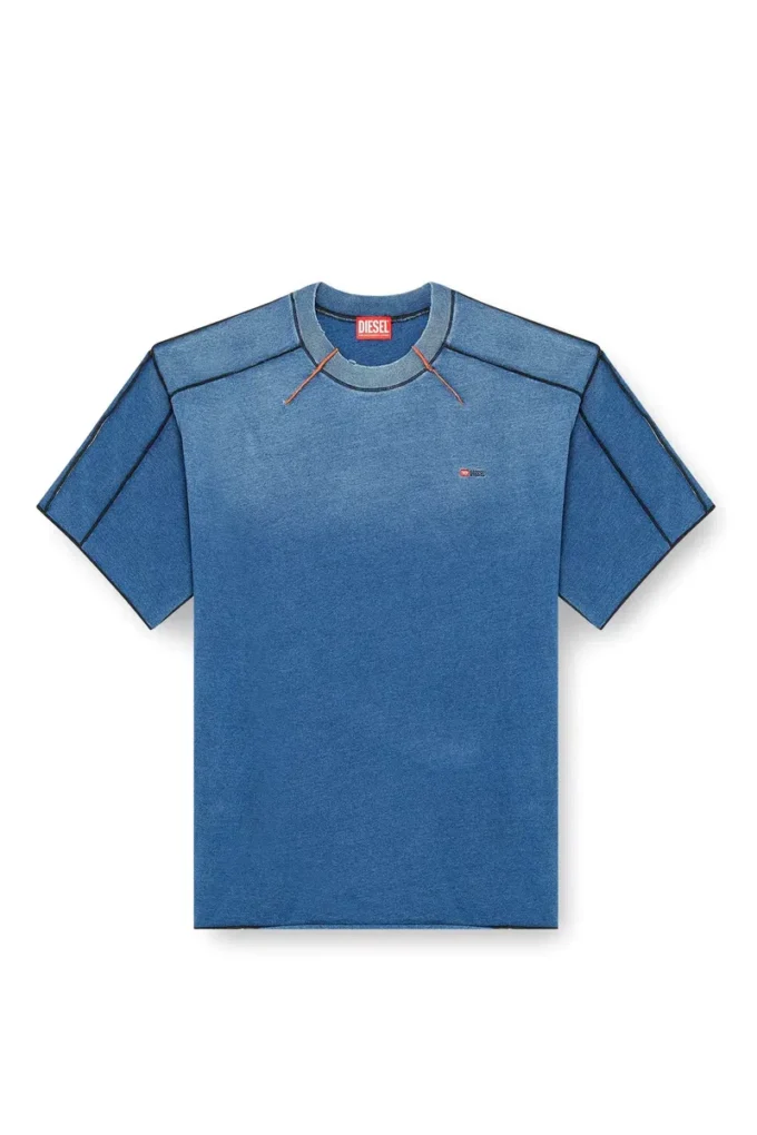 t-craoxt Cotton T-shirt with contrasting overlock stitching t-craoxt Cotton T-shirt with contrasting overlock stitching