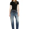 t-ele-long-od Slim ribbed T-shirt with metallic Oval D t-ele-long-od Slim ribbed T-shirt with metallic Oval D
