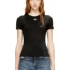 t-ele-long-od Slim ribbed T-shirt with metallic Oval D t-ele-long-od Slim ribbed T-shirt with metallic Oval D
