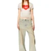 t-ele Ribbed T-shirt with watercolour heart D t-ele Ribbed T-shirt with watercolour heart D