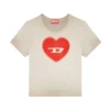 t-ele Ribbed T-shirt with watercolour heart D t-ele Ribbed T-shirt with watercolour heart D
