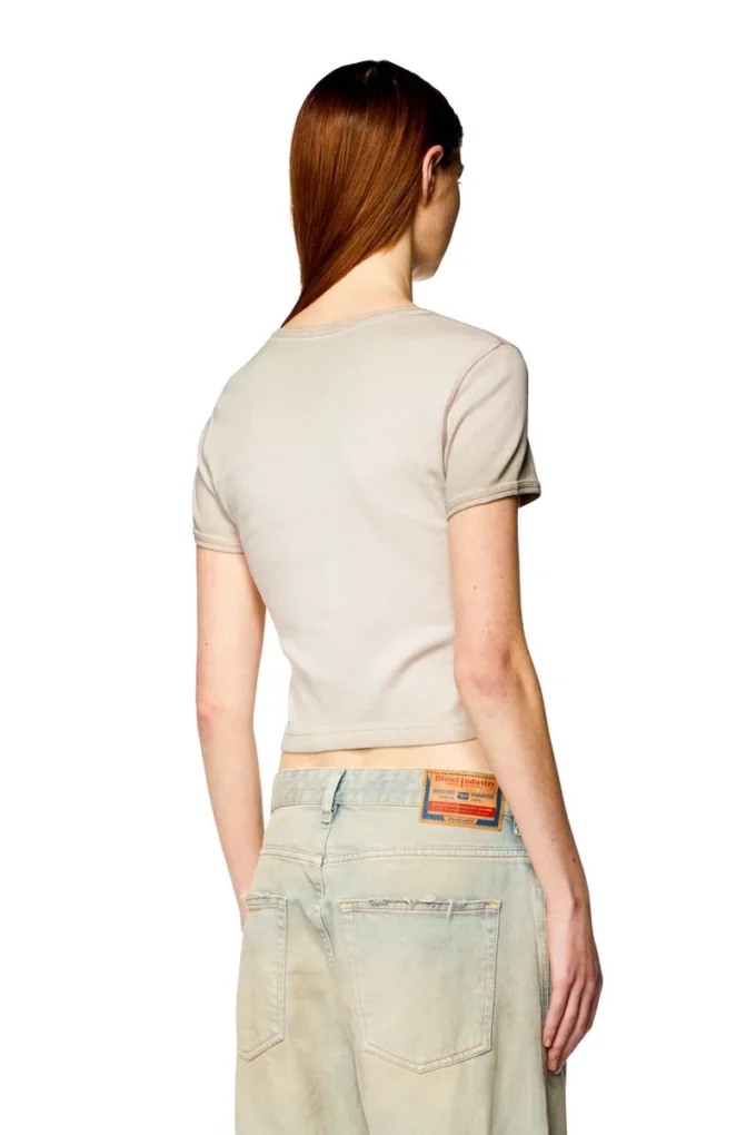 t-ele Ribbed T-shirt with watercolour heart D t-ele Ribbed T-shirt with watercolour heart D