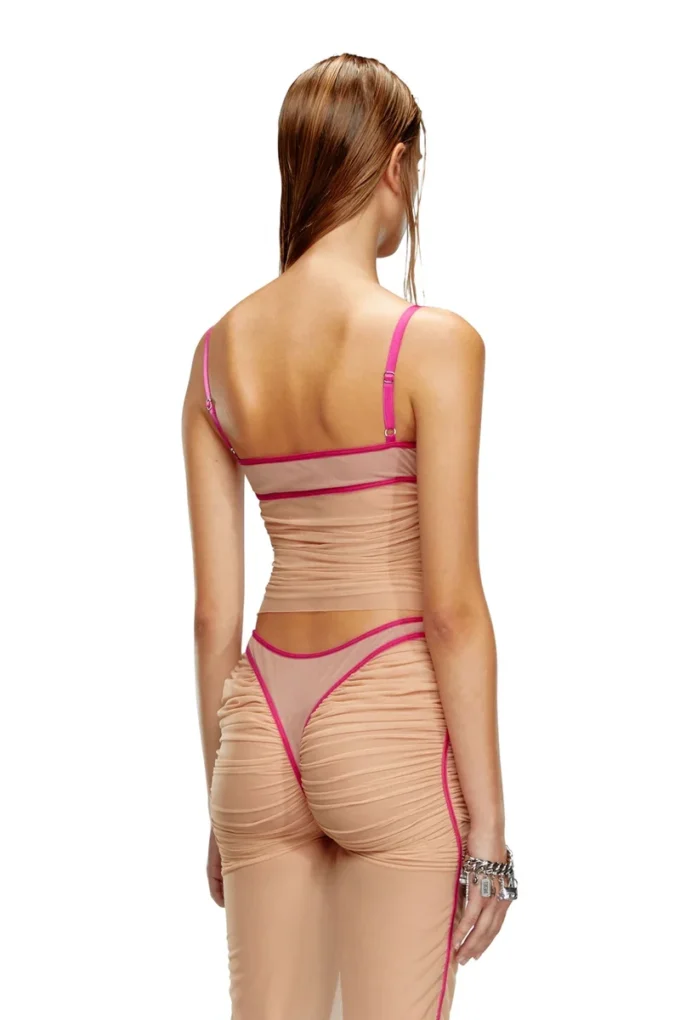 t-hailyna Ruched mesh top with binding t-hailyna Ruched mesh top with binding