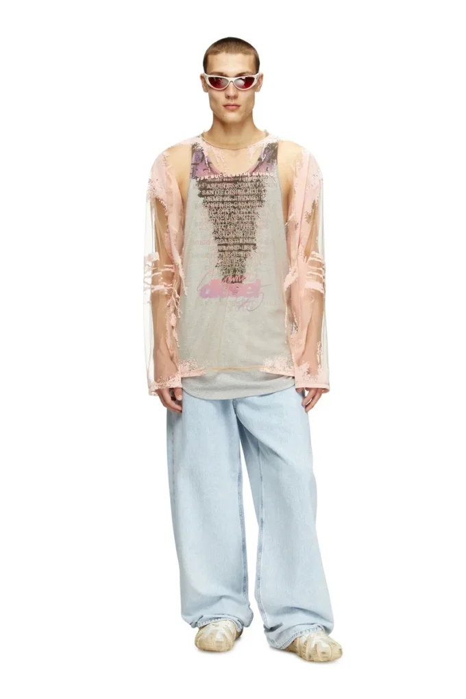 t-hassan-ls-a Long-sleeve nylon T-shirt with lyrics print t-hassan-ls-a Long-sleeve nylon T-shirt with lyrics print