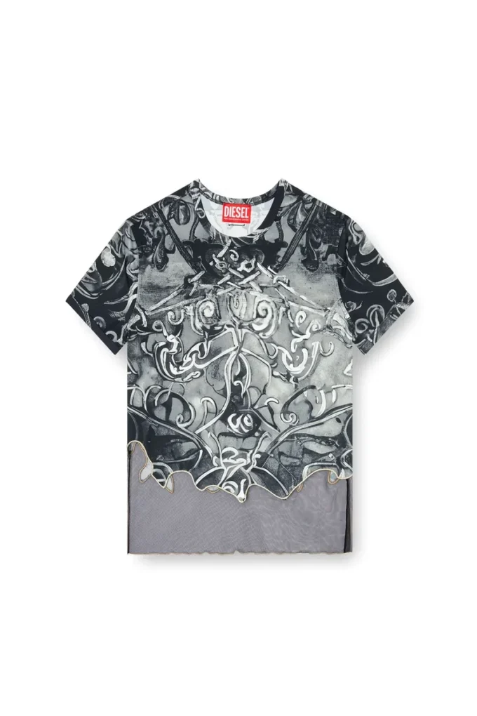 t-inlay Nylon T-shirt with Heraldic print t-inlay Nylon T-shirt with Heraldic print