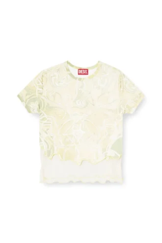 t-inlay Nylon T-shirt with Heraldic print