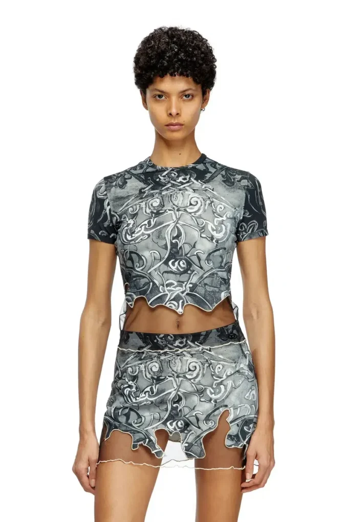 t-inlay Nylon T-shirt with Heraldic print t-inlay Nylon T-shirt with Heraldic print