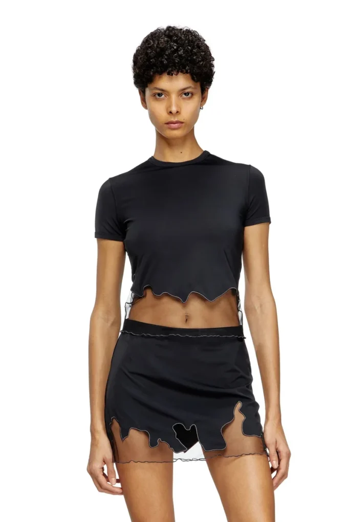 t-inlay-r1 Nylon T-shirt with tulle insert t-inlay-r1 Nylon T-shirt with tulle insert