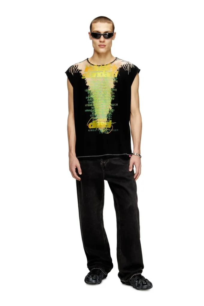 t-isak-a Sleeveless T-shirt with lyrics print t-isak-a Sleeveless T-shirt with lyrics print