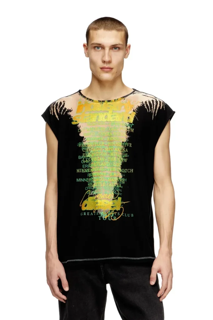 t-isak-a Sleeveless T-shirt with lyrics print t-isak-a Sleeveless T-shirt with lyrics print