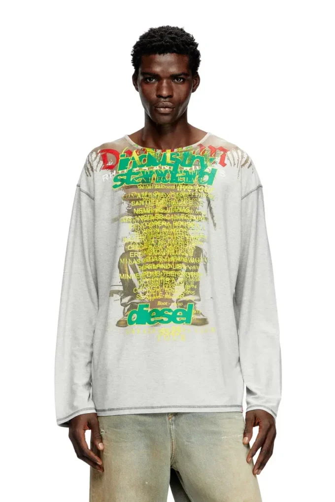 t-jerry-b Long-sleeve T-shirt with lyrics print t-jerry-b Long-sleeve T-shirt with lyrics print